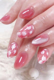 KATCH ME Blush Pink Floral Glitter Powder Press On Nail 24PCS Set Accessories 5.99