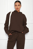 KATCH ME Brown Casual Hoodie & Pocket Pants Co-ord Co-ord 