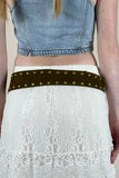 KATCH ME Brown Irregular Rivet Pin Buckle Belt Accessories 