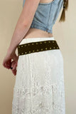 KATCH ME Brown Irregular Rivet Pin Buckle Belt Accessories 