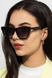 Cat Eye Style Fashion UV Protection Sunglasses (Black Frame & grey lens)