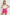 KATCH ME Fushia High Waist Pockets Belt Decor Skorts Skirt 