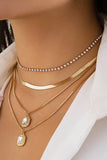 KATCH ME Gold Electroplated Rhinestone Stacking Necklace Accessories 