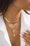 KATCH ME Gold Electroplated Rhinestone Stacking Necklace Accessories 