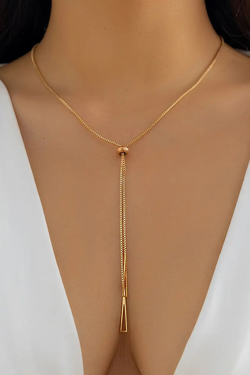 KATCH ME Gold Fashion Triangle Necklace Accessories 