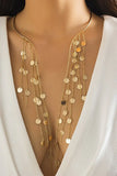 KATCH ME Gold Flake Tassels Open Necklace Accessories 