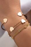 KATCH ME Gold Heart-shaped Bracelet Set Accessories 