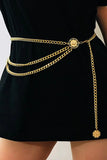 KATCH ME Gold Medal Pendant Multi Chain Belt Accessories 