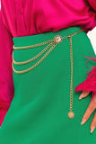 KATCH ME Gold Medal Pendant Multi Chain Belt Accessories 