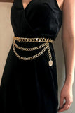 KATCH ME Gold Multi Chain Pendant Belt Accessories 