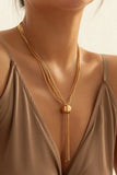 KATCH ME Gold Multilayer Bead Tassels Necklace Accessories 