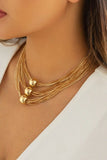 KATCH ME Gold Multilayer Beads Necklace Accessories 