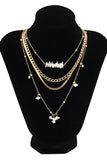 KATCH ME Gold Multilayer Faux Pearl & Beads Necklace Accessories 