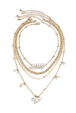 KATCH ME Gold Multilayer Faux Pearl & Beads Necklace Accessories 6.99