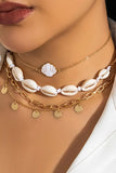 KATCH ME Gold Shells Pendent Stacking Necklace Accessories 