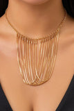 KATCH ME Gold Tassel Snake Chain Necklace Accessories 