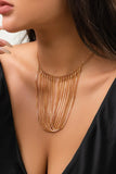KATCH ME Gold Tassel Snake Chain Necklace Accessories 