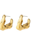 KATCH ME Gold Textured Earrings Accessories 