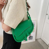 KATCH ME Green Flap Strap Cross Body Saddle Bag  15.99