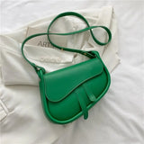 KATCH ME Green Flap Strap Cross Body Saddle Bag  15.99