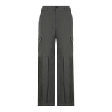 KATCH ME Grey High Waist Segment Straight Leg Cargo Trousers  19.99