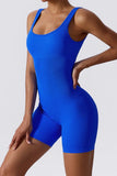 KATCH ME Klein Blue Thick Straps Seamless Ribbed Playsuit Playsuit 