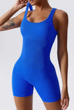 KATCH ME Klein Blue Thick Straps Seamless Ribbed Playsuit Playsuit 