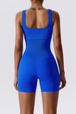KATCH ME Klein Blue Thick Straps Seamless Ribbed Playsuit Playsuit 