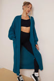KATCH ME Solid Color Knitted Longline Cardigan Coat 