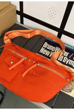 KATCH ME Orange Versatile Zipper Adjustable Crossbody Bag Accessories 