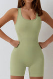 KATCH ME Pale Green Seamless Stretch Hollow Back Playsuit Playsuit 