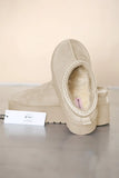 Sand Casual Textured Fur Chunky Thermal Slip-On