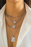 KATCH ME Silver Coin Pendant Chain Stacking Necklace Accessories 