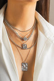 KATCH ME Silver Coin Pendant Chain Stacking Necklace Accessories 