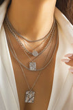 KATCH ME Silver Coin Pendant Chain Stacking Necklace Accessories 