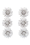 KATCH ME Silver Daisy Shape Drop Earrings Accessories 
