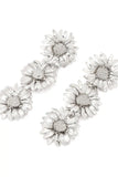 KATCH ME Silver Daisy Shape Drop Earrings Accessories 