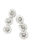 KATCH ME Silver Daisy Shape Drop Earrings Accessories 