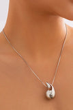 KATCH ME Silver Drop Pendent Snake Bone Necklace Accessories 