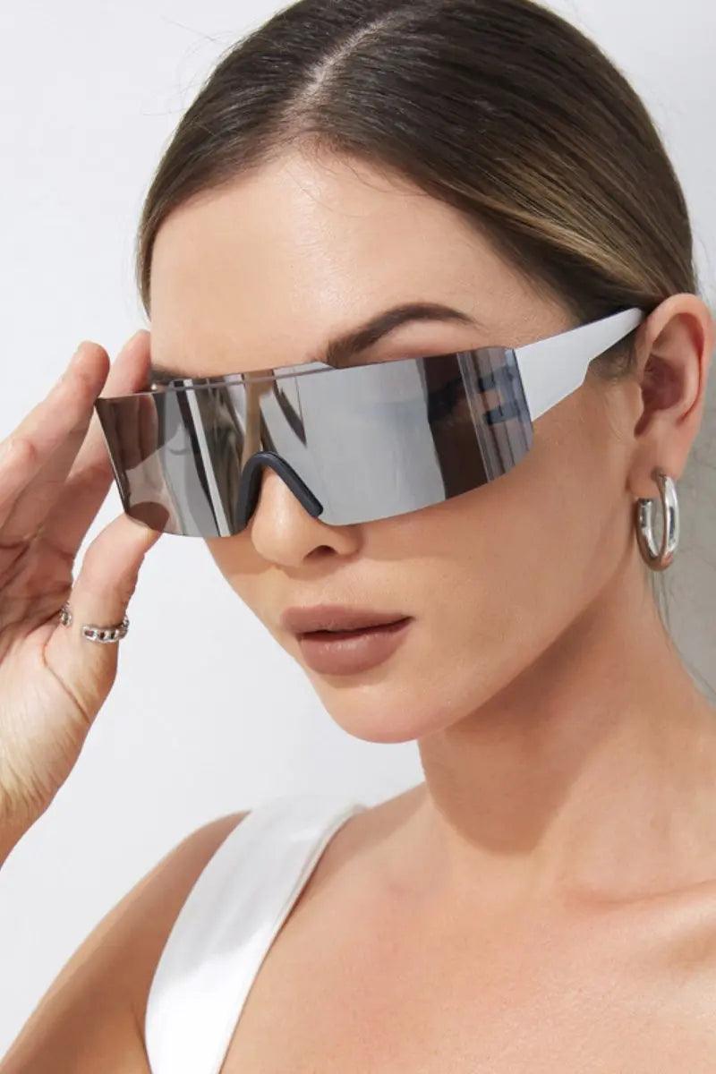 KATCH ME Silver Fashion No Frame Anti-UV400 Sunglasses (Sharp Silver) Accessories 7.99