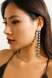 KATCH ME Silver Luxury Diamante Chain Earrings Accessories 