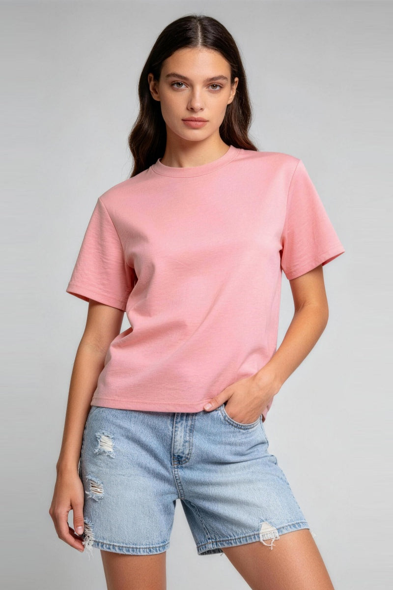 Katchme Soft Breathable Cotton Round Neck Loose Short Sleeve Tee - KATCH ME UK-T-Shirts