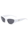 KATCH ME White Frame & Grey Lens Strar Decor Light Weight UV Protection Sun Glasses Accessories 8.99