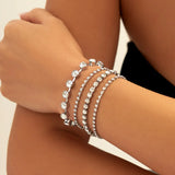 KATCH ME White Multilayer Rhinestone Bracelet Accessories 6.99