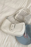 White PU Leather Straps Mini Shoulder Bag