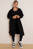 KATCH ME Women's Casual Wide Lapel Button Woollen Coat Coat 