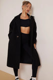 KATCH ME Women's Casual Wide Lapel Button Woollen Coat Coat 