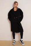 KATCH ME Women's Casual Wide Lapel Button Woollen Coat Coat 