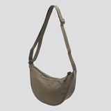 Olive Green Dumpling Bag High Capacity Shoulder Bag With Adjustable Straps