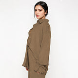 Commuter Solid Collared Tie-Up Long Sleeve Button Shirt & Wide Leg Trousers Co-ord